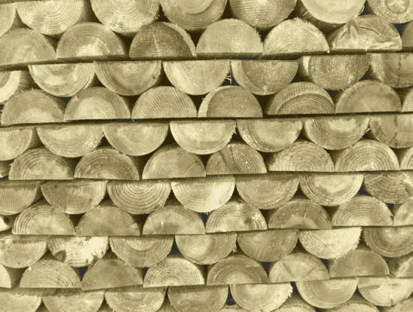 100mm Treated Half Round Rails poles dorchester weymouth bridport