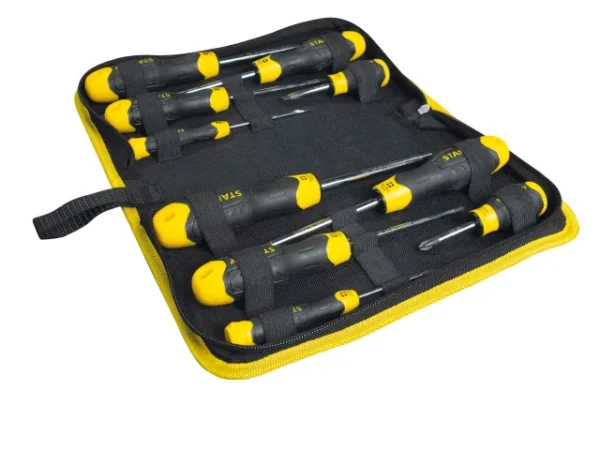 Stanley 10 Piece Cushion Grip Screwdriver Set in Wallet