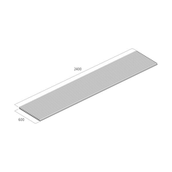 Grey Acoustic Slat Wall Panel - Image 2