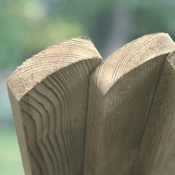 Round Top Picket Pale - Pressure Treated - 0.9m x 75xmm x 20mm - Image 2