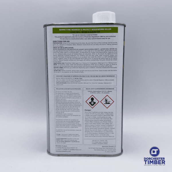 Barrettine Premier Woodworm Killer (1Ltr) - Image 2
